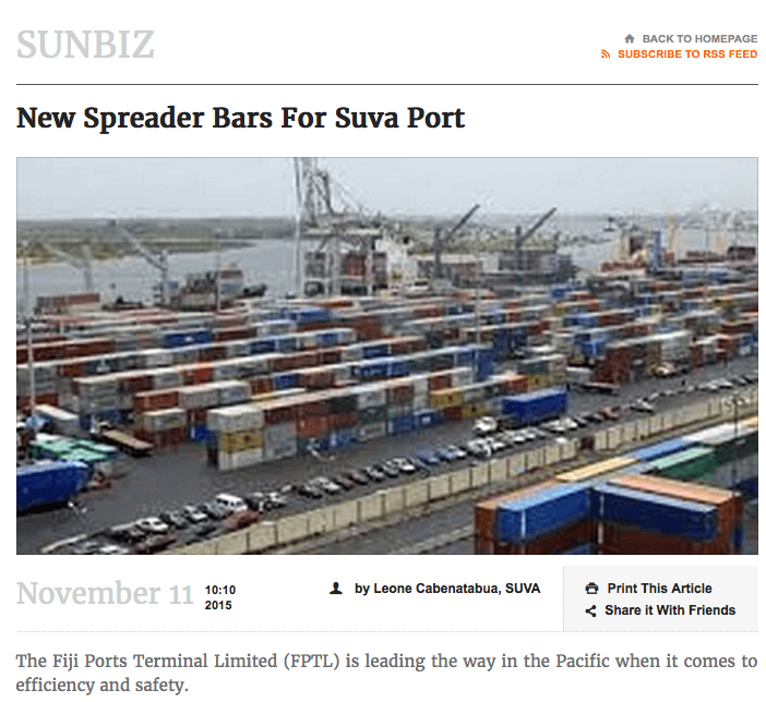Container Spreader Bars Fiji