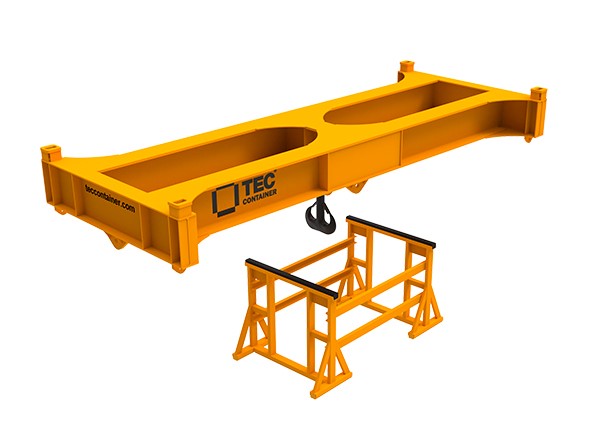 reach-stacker-frame with hook